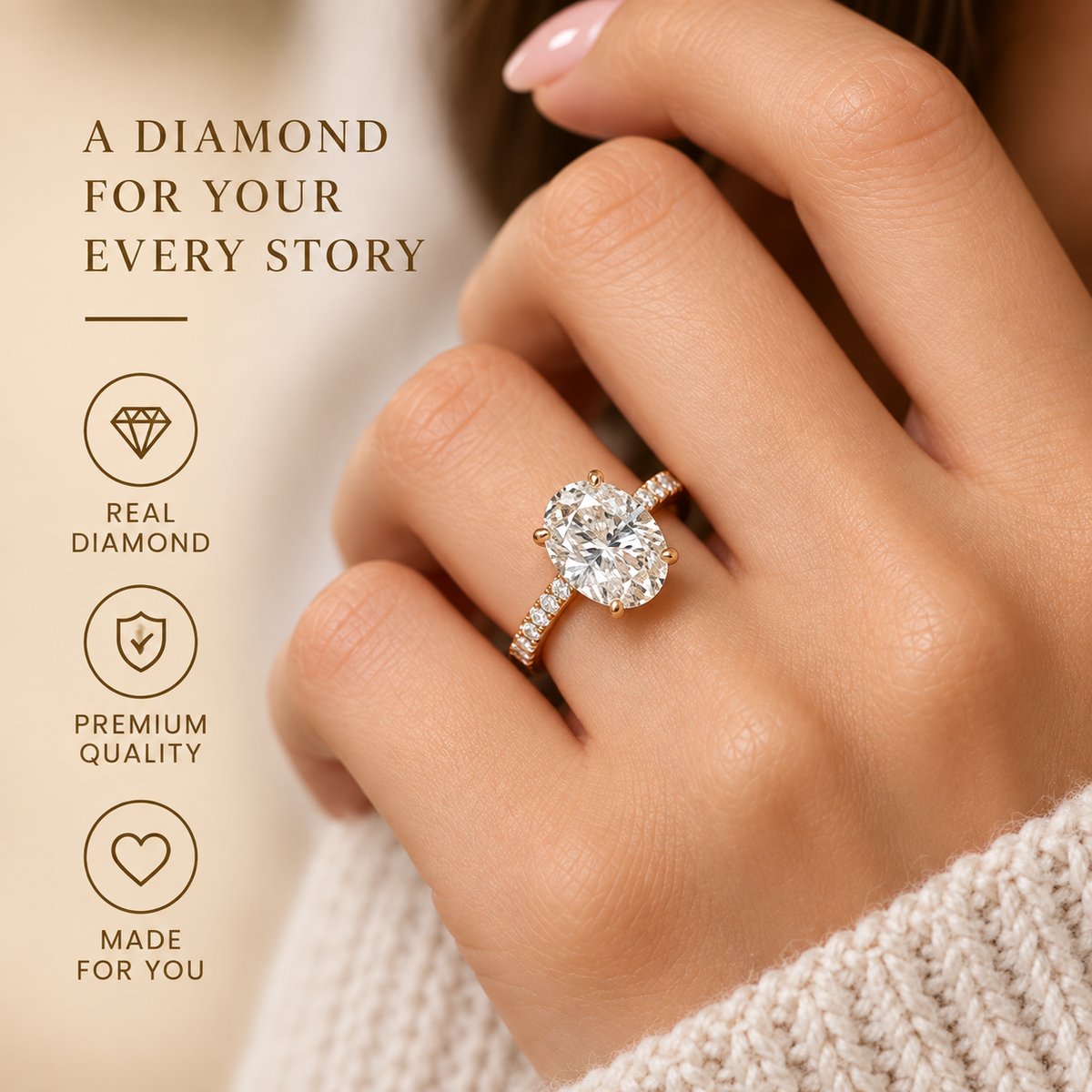 Oval Diamond Ring