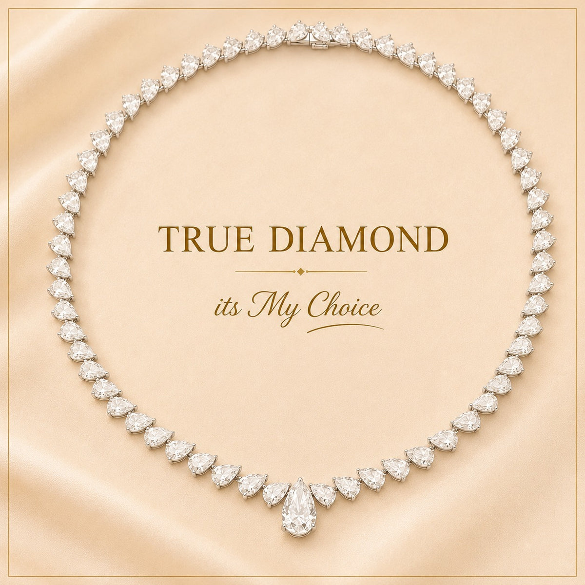 Teardrop Diamond Pendant Necklace