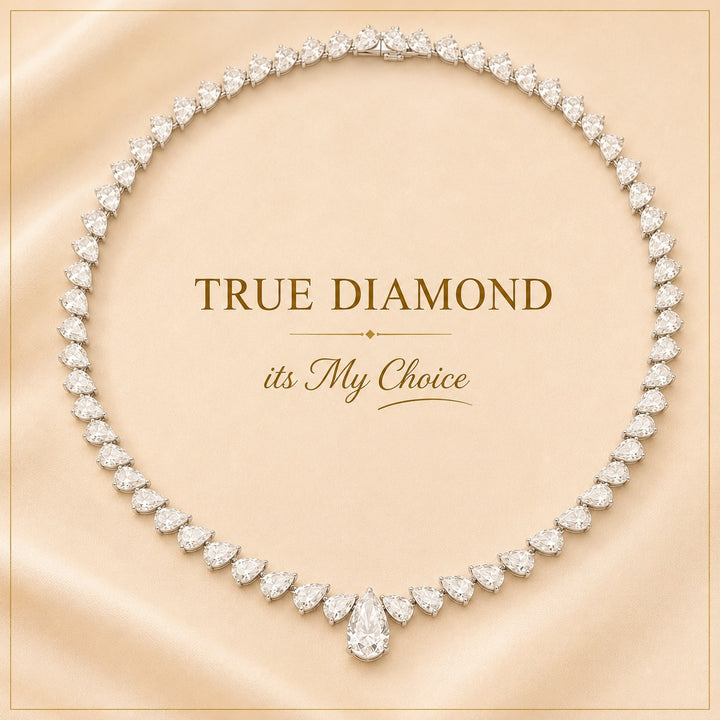 Teardrop Diamond Pendant Necklace