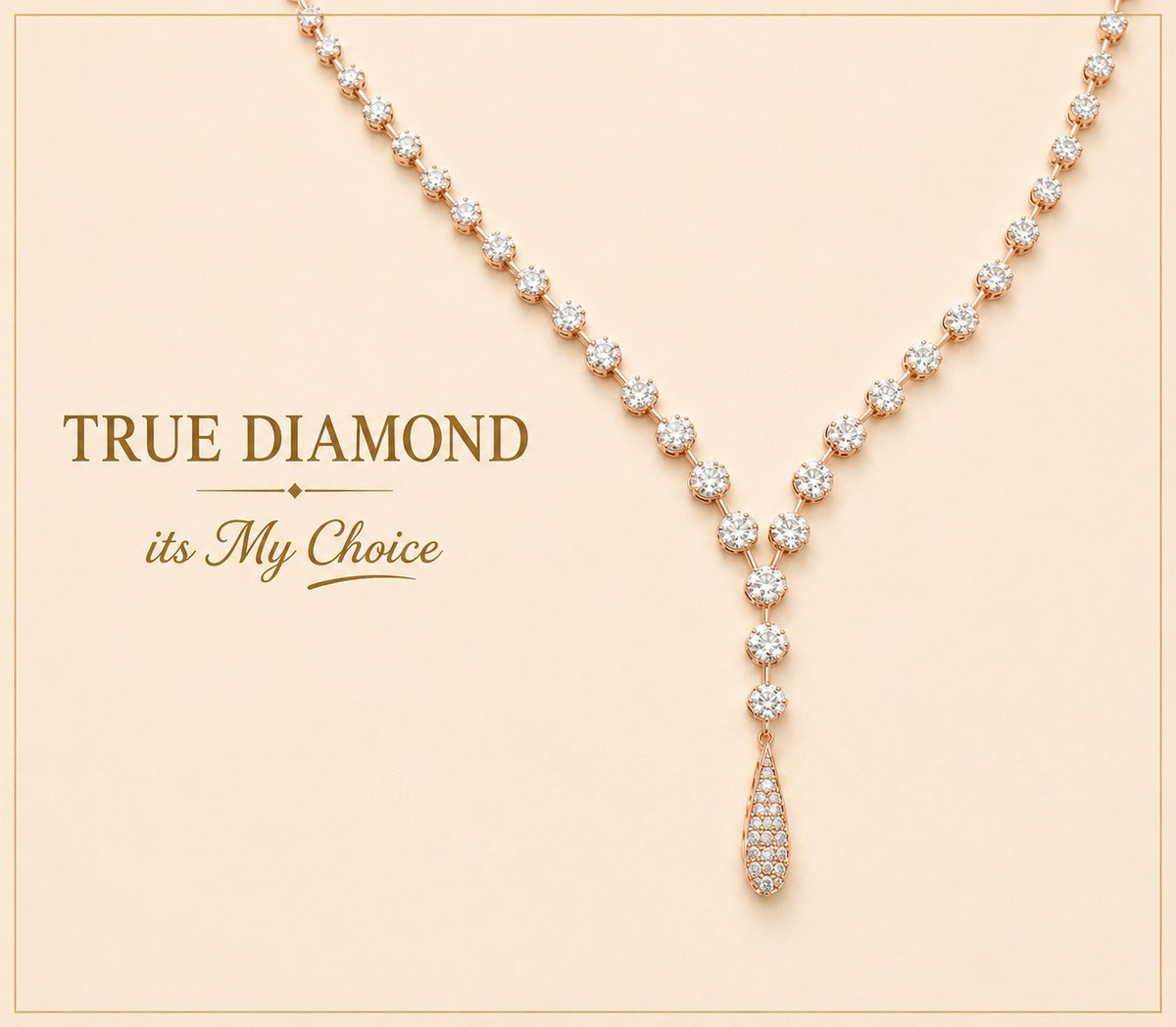 Teardrop Diamond Pendant Necklace