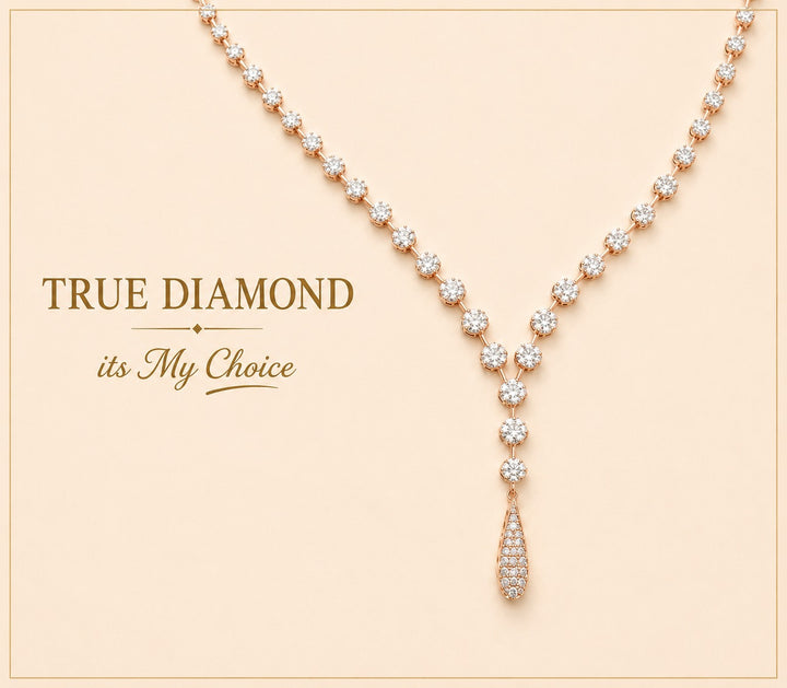 Teardrop Diamond Pendant Necklace