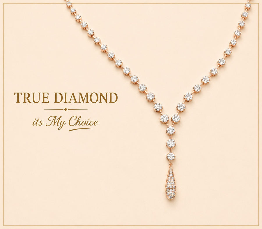 Teardrop Diamond Pendant Necklace