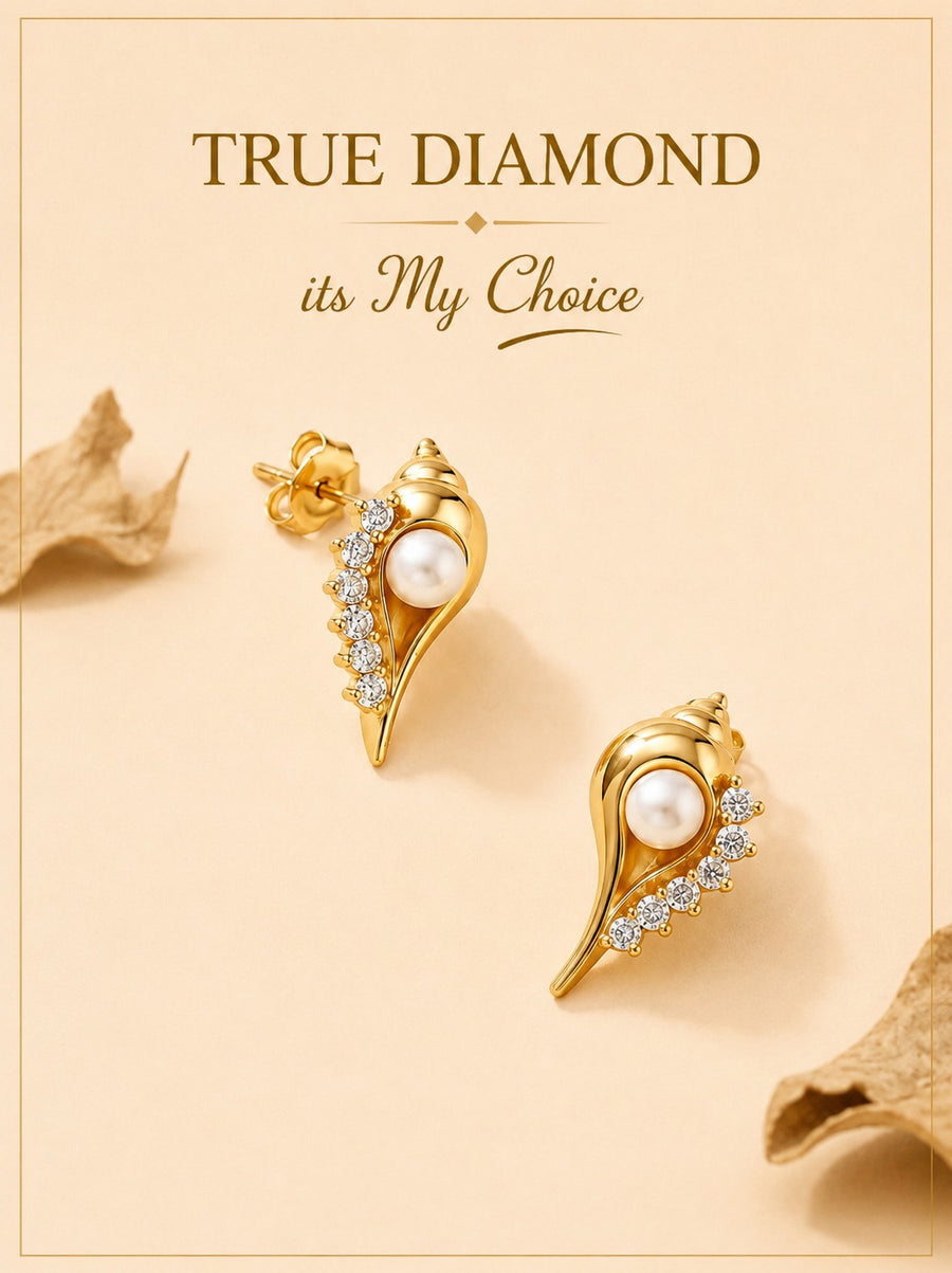 Pearl & Diamond Teardrop Earrings