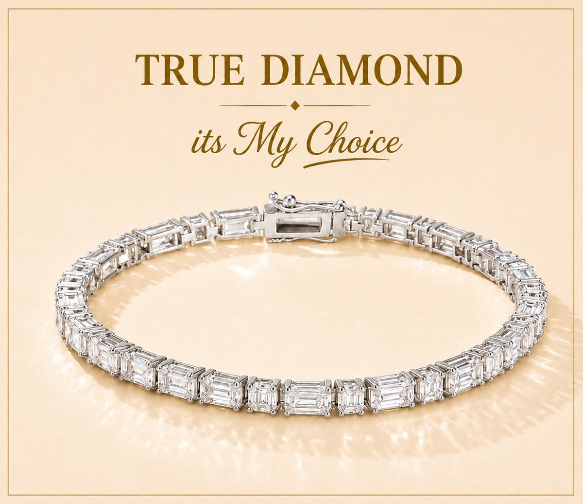 Silver Baguette Diamond Tennis Bracelet