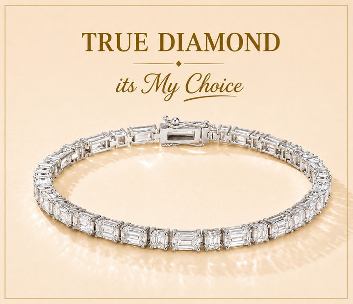 Silver Baguette Diamond Tennis Bracelet