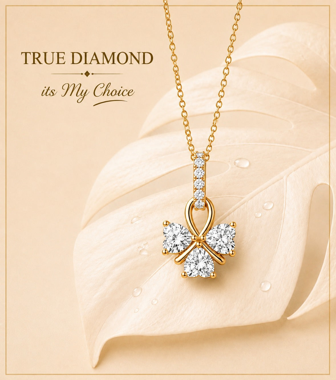 Clover Diamond Pendant Necklace