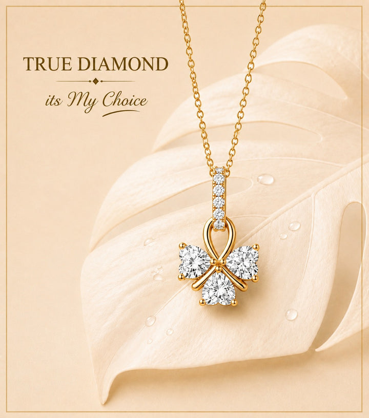 Clover Diamond Pendant Necklace