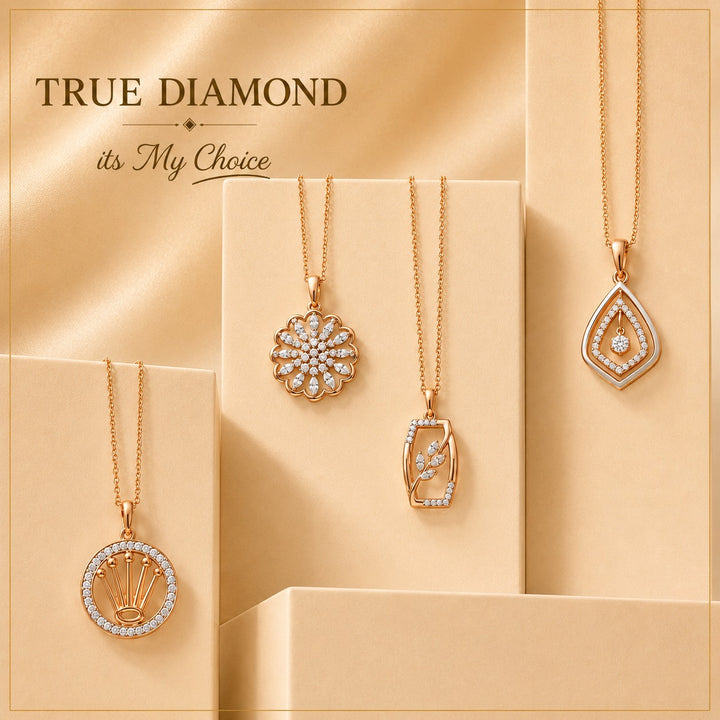 Gold Diamond Pendant Necklace Collection