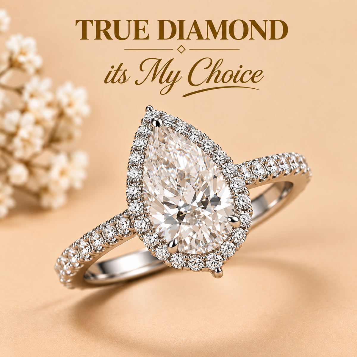 Pear Diamond Ring